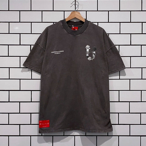 UNDERGOLD WALKING INTO HEAVEN U FLOWERY T-SHIRT VINTAGE GRAY