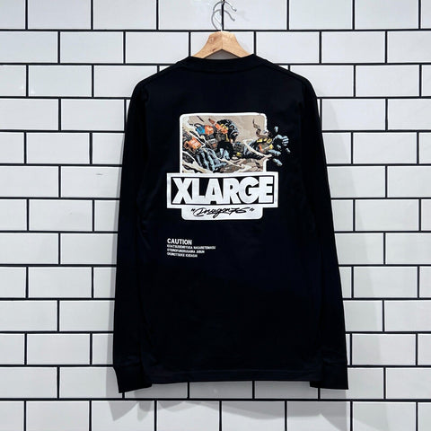 XLARGE X DRAGON76 LS TEE BLACK