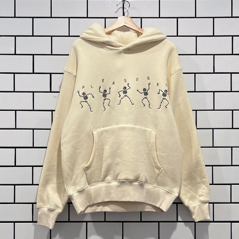 PLEASURES BONE HOODIE STONE