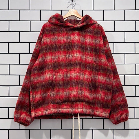 PLEASURES NAMELESS PONCHO HOODIE RED