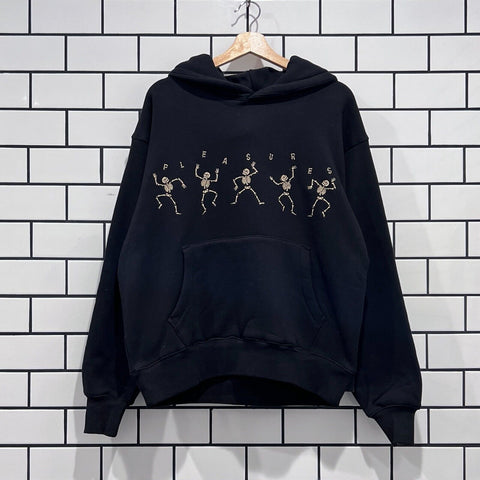 PLEASURES BONE HOODIE BLACK