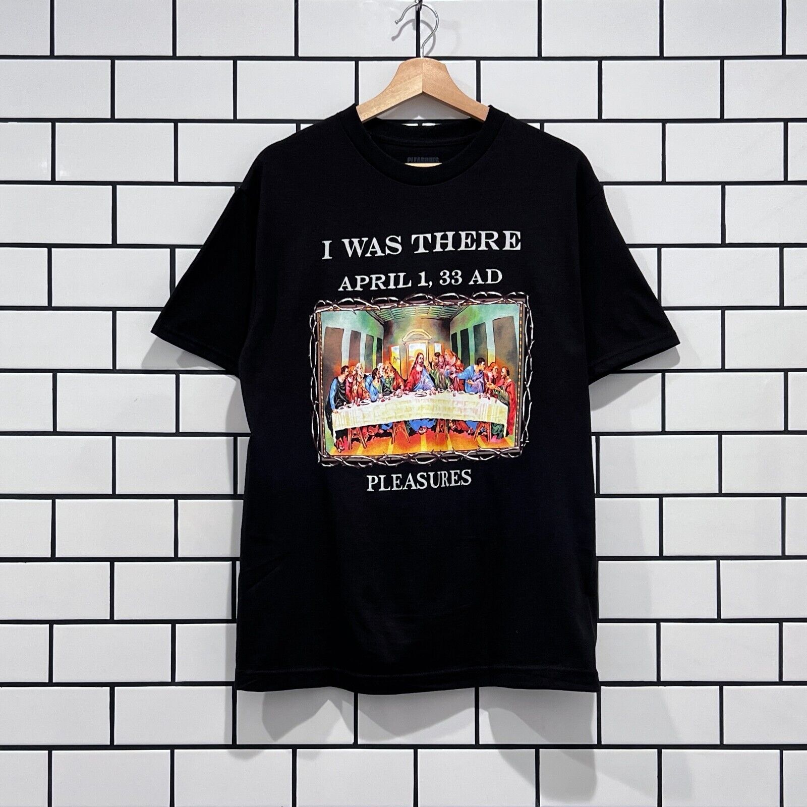 【PLEASURES】 SUPPER T-SHIRT Black T-shirt Pleasures Supper T-Shirt P23F050-BLK | FLEXDOG