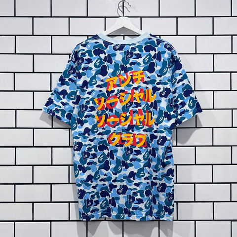 BAPE X ASSC ABC CAMO TEE BLUE CAMO