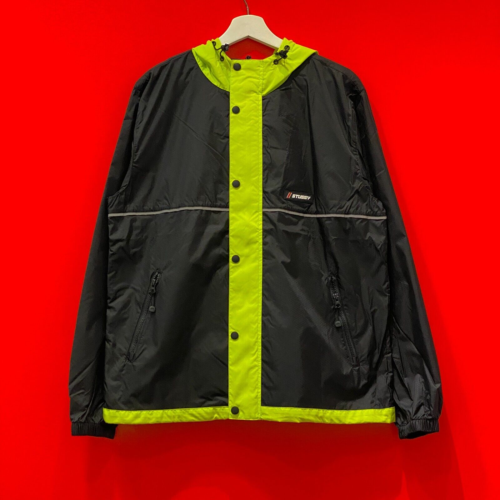 STUSSY HONEYCOMB HOODED JACKET BLACK | shoparchive.us