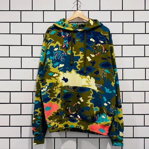 BILLIONAIRE BOYS CLUB BBC OFF WORLD HOODIE LEEK GREEN OVERSIZED