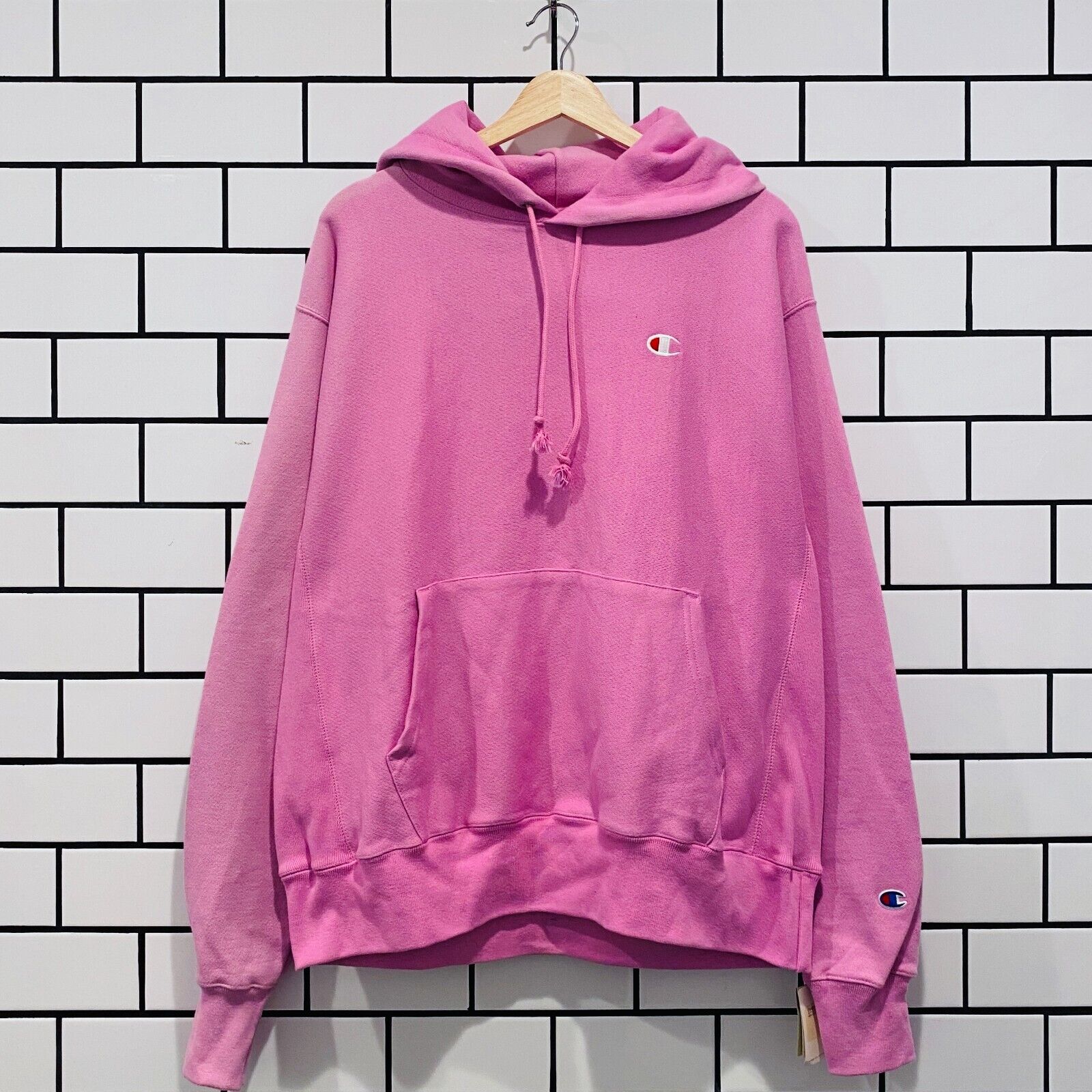 Reverse Weave Neon Pink Champion Hoodie CHAMPION REVERSE WEAVE