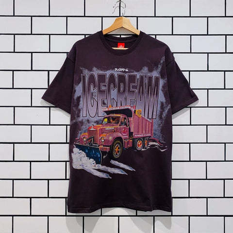 ICECREAM ICE CREAM WHITE LINES SS TEE BLACK