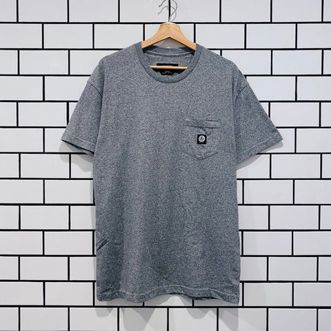 10 DEEP DOTTED POCKET TEE HEATHER GREY