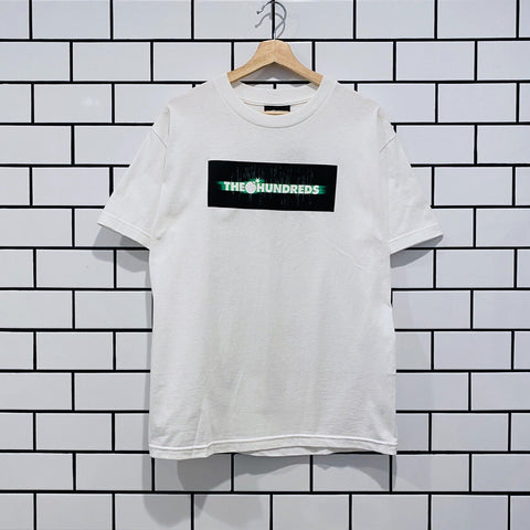 THE HUNDREDS PILLS WHITE TEE SCREEN PRINT RIBBED CREW WHITE