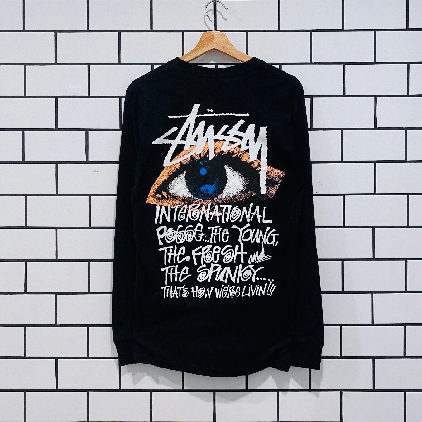 STUSSY OCULAR LS TEE BLACK | shoparchive.us
