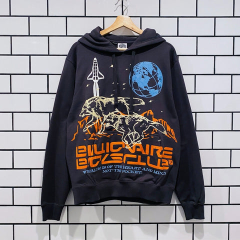 BILLIONAIRE BOYS CLUB BBC HUNT FOR THE MOON HOODIE ASPHALT OVERSIZED