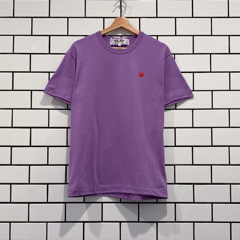 COMME DES GARCONS CDG PLAY SMALL RED HEART TEE PURPLE AZ-T314-051-4
