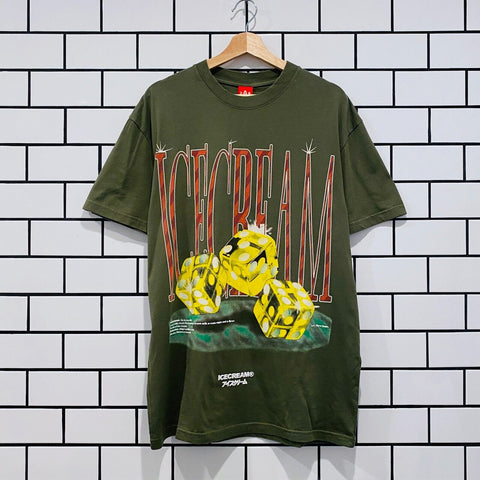 ICECREAM ICE CREAM FEAR OF A RICH PLANET SS TEE FOUR LEAF CLOVER OVERSIZED