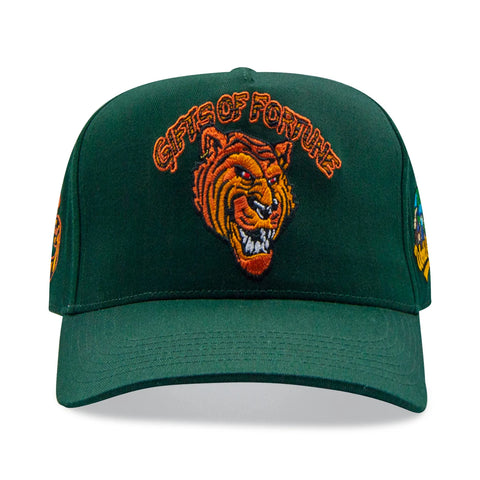 GIFTS OF FORTUNE FIGHTING TIGER TRUCKER HAT GREEN