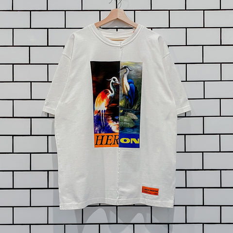 HERON PRESTON SPLIT HERONS SS TEE WHITE