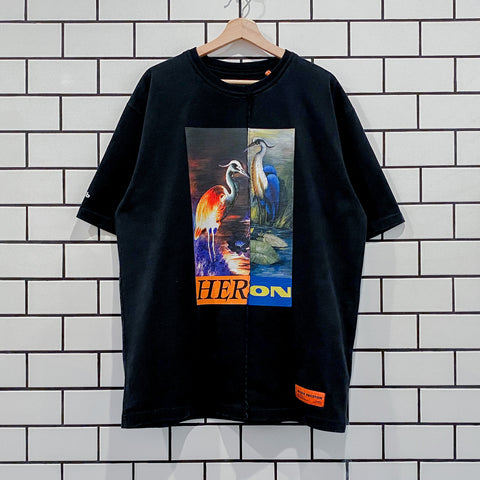 HERON PRESTON SPILT HERONS SS TEE BLACK
