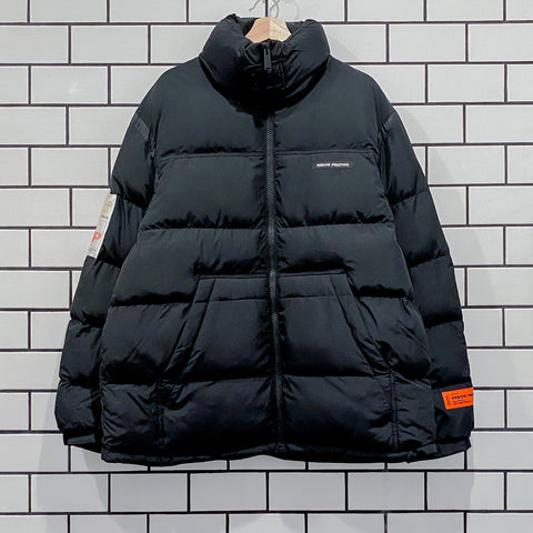 HERON PRESTON LABEL NYLON PUFFER BLACK
