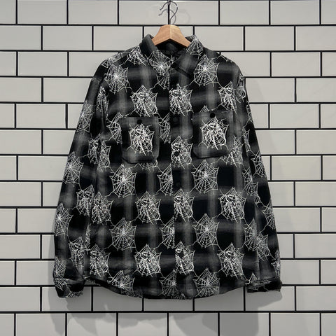 GIFTS OF FORTUNE BLACK WIDOW QUILTED FLANNEL BLACK