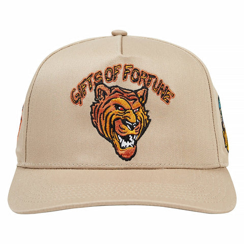 GIFTS OF FORTUNE FIGHTING TIGER TRUCKER HAT TAN