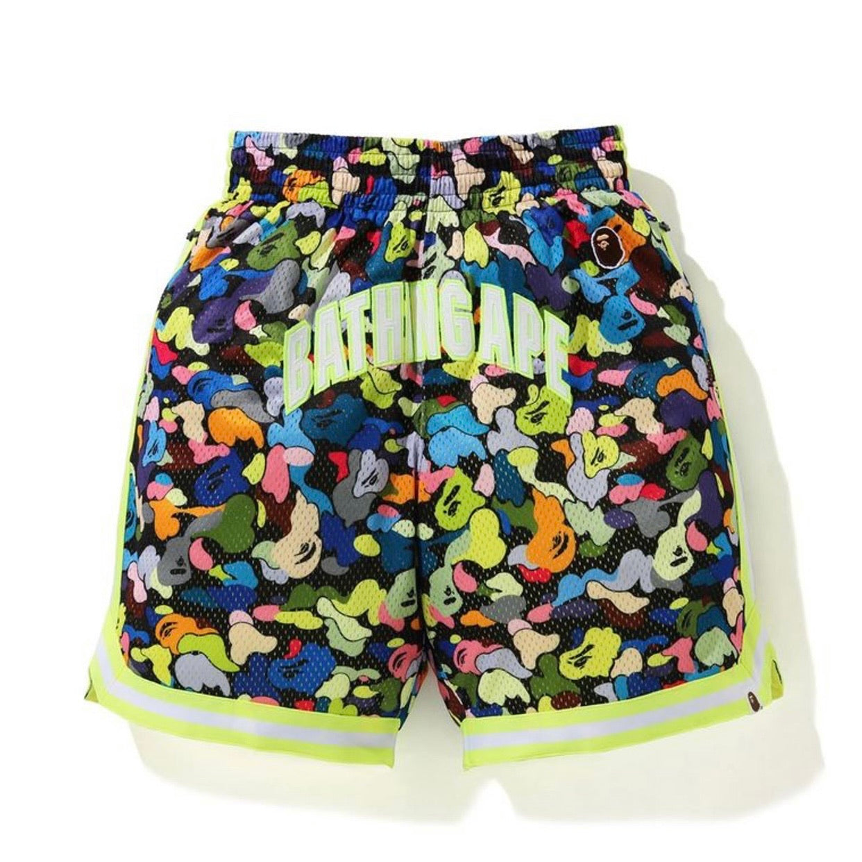 BAPE MULTI CAMO WIDE BASKETBALL SHORTS