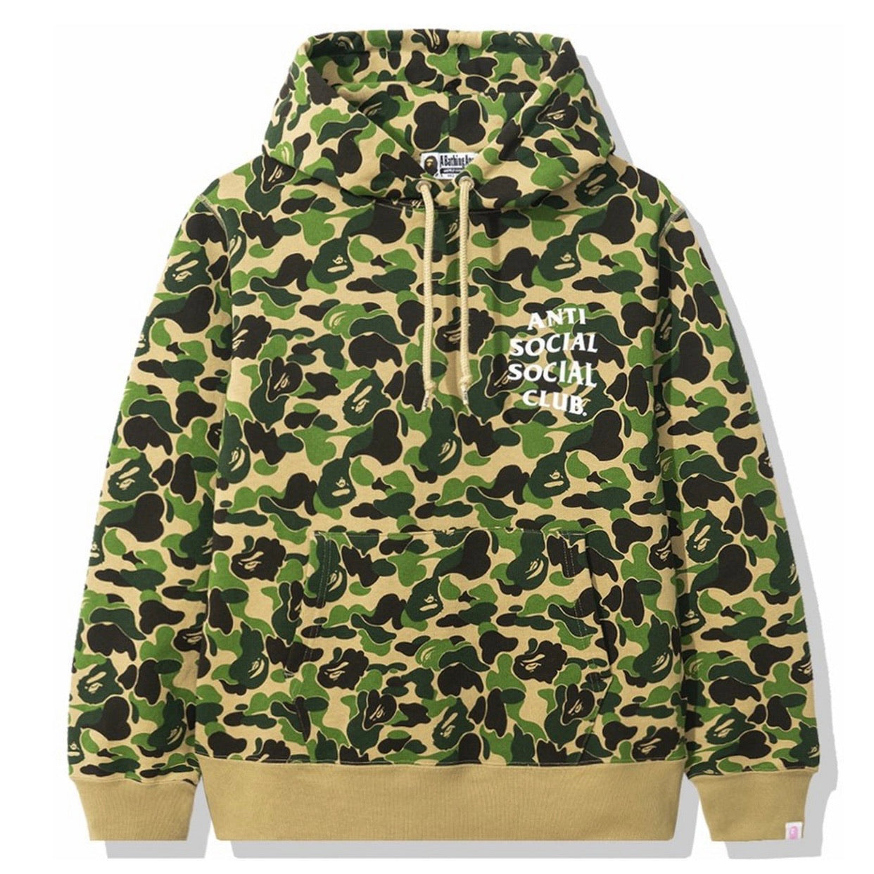 BAPE X ANTI SOCIAL SOCIAL CLUB ABC CAMO PULLOVER HOODIE