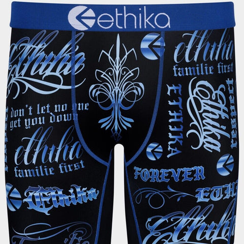 ETHIKA MENS STAPLE UNDERWEAR RESCRIPTED BLUE