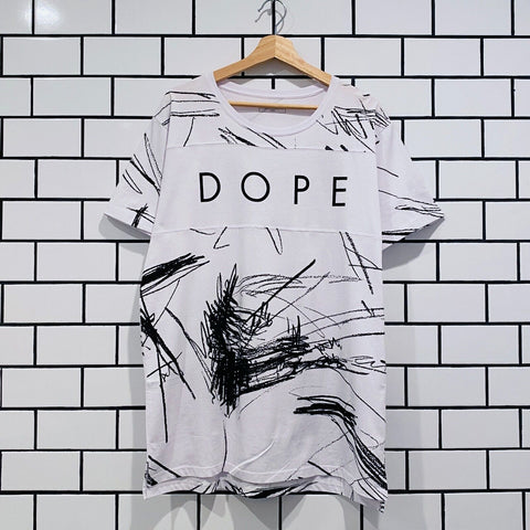 DOPE INSPRIED PANEL TEE WHITE