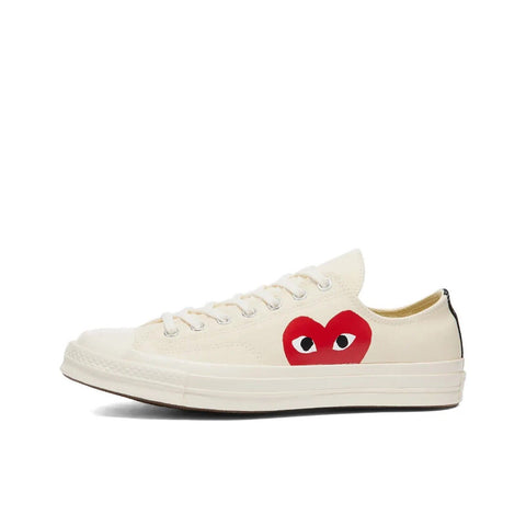 COMME DES GARCONS CDG PLAY CONVERSE WHITE LOW UNISEX AZ-K111-001-2