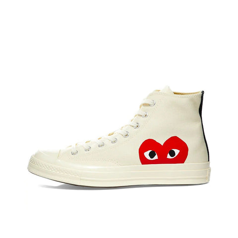 COMME DES GARCONS CDG PLAY CONVERSE WHITE HI UNISEX AZ-K112-001-2