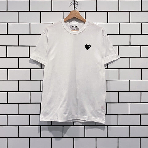 COMME DES GARCONS CDG PLAY BLACK HEART TEE WHITE AZ-T064-051-2