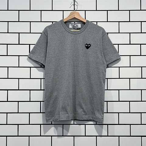 COMME DES GARCONS CDG PLAY BLACK HEART TEE GREY AZ-T076-051-1