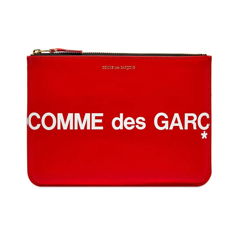 COMME DES GARCONS CDG WALLET HUGE LOGO WALLET RED SA5100HL