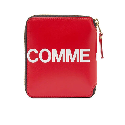 COMME DES GARCONS CDG WALLET HUGE LOGO WALLET RED SA2100HL