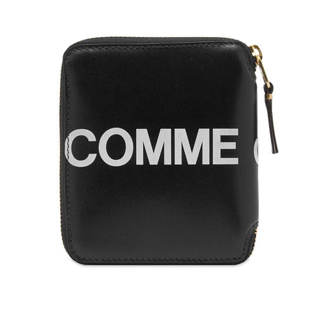 COMME DES GARCONS CDG WALLET HUGE LOGO WALLET BLACK SA2100HL