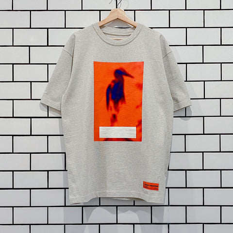 HERON PRESTON OS NOISE CENSORED HERON SS TEE GREY MELANGE