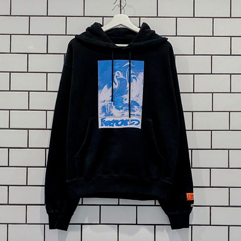 HERON PRESTON CAPTCHA HOODIE BLACK