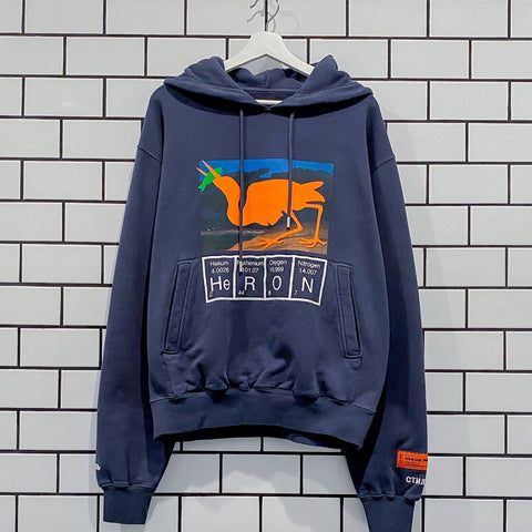 HERON PRESTON INT. POCKET CUTOUT HOODIE PURPLE