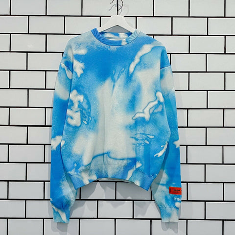 HERON PRESTON LUXURY SPLASH KNIT PRINTED CREWNECK S M L XL 2XL