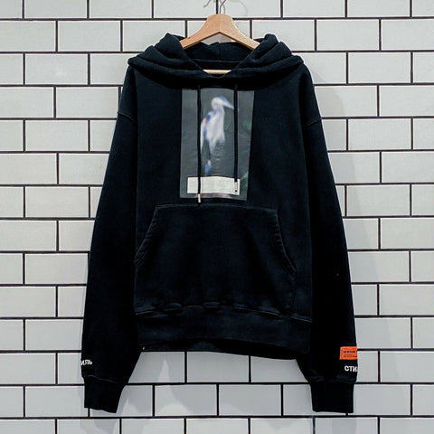 HERON PRESTON CENSORED HERON HOODIE BLACK LAST SIZES S M L