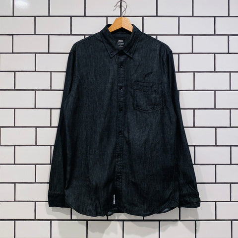 PUBLISH GRAISON CHAMBRAY SHIRT BLACK