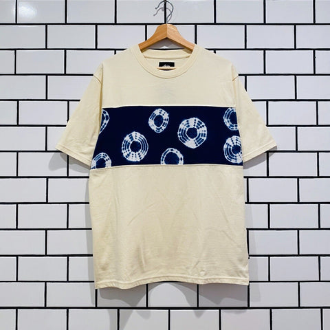 STUSSY SHIBORI CREW TEE NATURAL