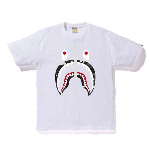 BAPE CITY CAMO SHARK TEE WHITE