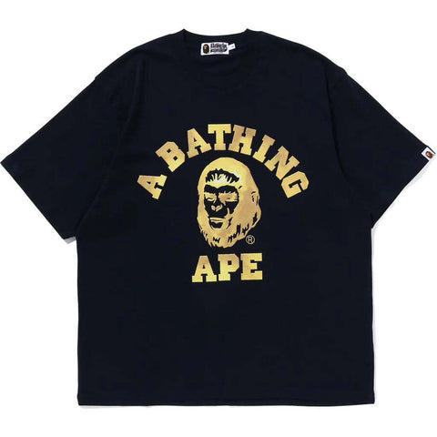 BAPE NAVY COLLEGE GRAPHIC TEE NAVY