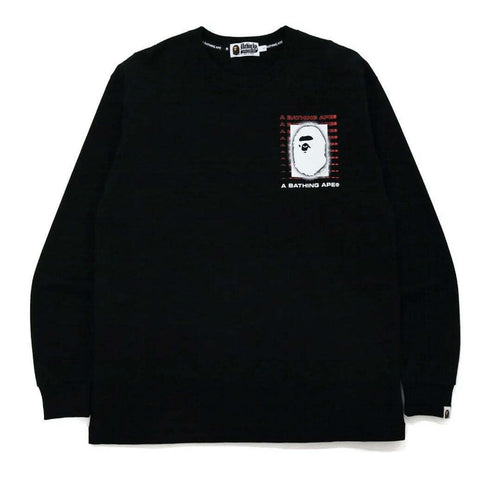 BAPE TIME TO SLEEP LS TEE BLACK