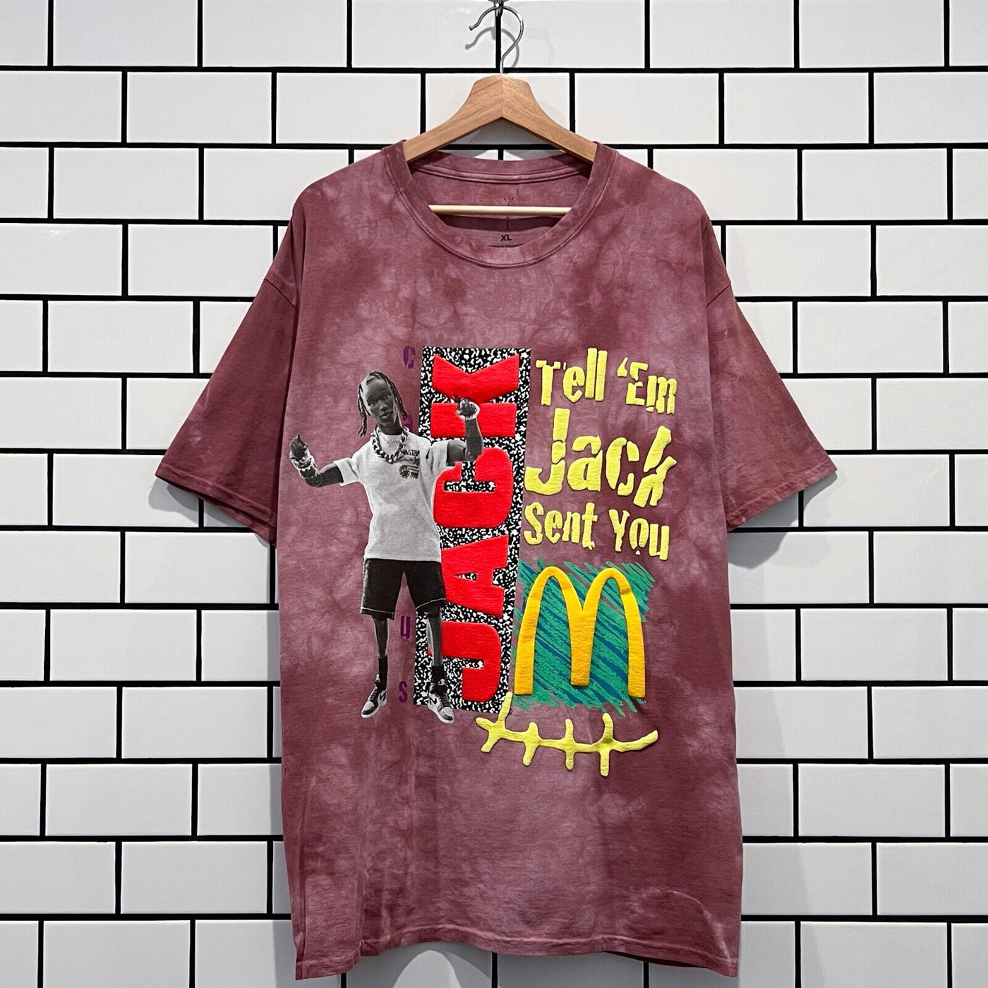 TRAVIS SCOTT CACTUS JACK X MCDONALDS JACK SMILE T-SHIRT TRAVIS SCOTT CACTUS JACK X MCDONALDS JACK SMILE T-SHIRT