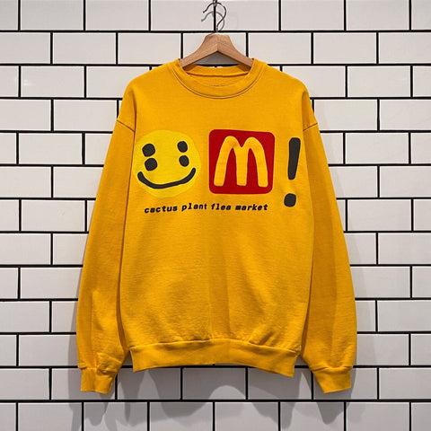 CACTUS PLANT FLEA MARKET CPFM X MCDONALDS ICONS CREWNECK YELLOW LIMITED
