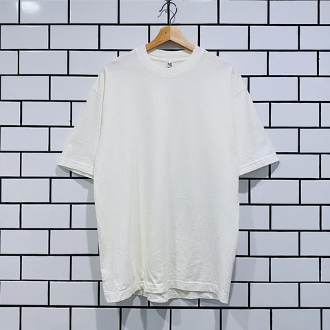 LOS ANGELES APPAREL OVERSIZED SHORT SLEEVE HIGH MOCKNECK T-SHIRT CREAM