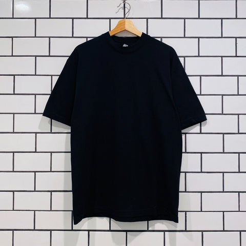 LOS ANGELES APPAREL OVERSIZED SHORT SLEEVE HIGH MOCKNECK T-SHIRT BLACK