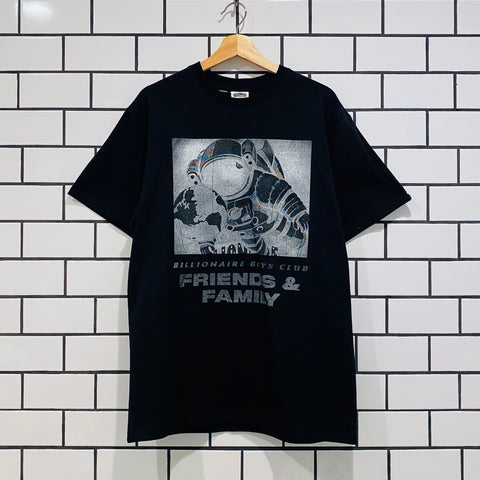 BILLIONAIRE BOYS CLUB BBC FRIENDS AND FAMILY SS KNIT BLACK OVERSIZED