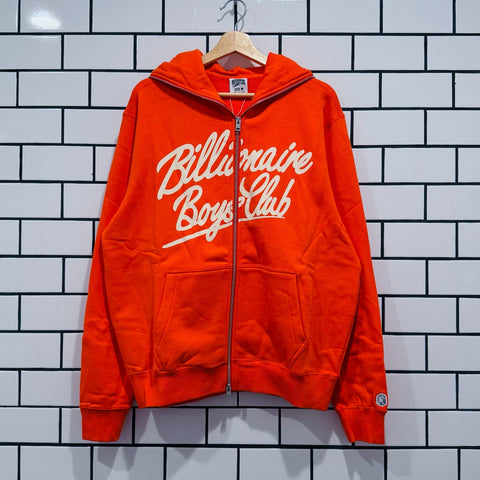 BILLIONAIRE BOYS CLUB BBC SCRIPT ZIP HOODIE TANGERINE LILY